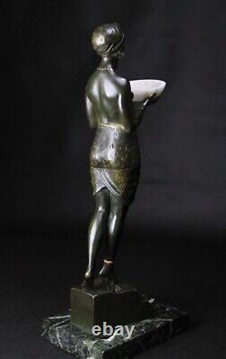 Bronze 50cm Odalisque à la coupe Pierre Le Faguays Art Déco/Art Nouveau