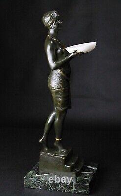 Bronze 50cm Odalisque à la coupe Pierre Le Faguays Art Déco/Art Nouveau