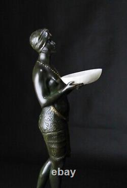 Bronze 50cm Odalisque à la coupe Pierre Le Faguays Art Déco/Art Nouveau