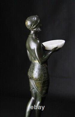 Bronze 50cm Odalisque à la coupe Pierre Le Faguays Art Déco/Art Nouveau