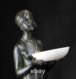 Bronze 50cm Odalisque à la coupe Pierre Le Faguays Art Déco/Art Nouveau