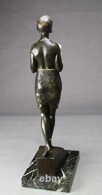 Bronze 50cm Pierre Le Faguays Odalisque à la coupe Art Déco/Art Nouveau