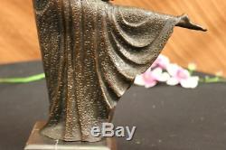 Chiparus Danseuse Élégant Bronze Sculpture Signée Arabesque Art Statue Deco T