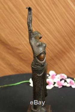 Chiparus Danseuse Élégant Bronze Sculpture Signée Arabesque Art Statue Deco T