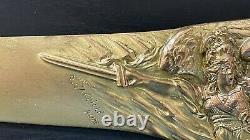 Coupe papier Art Déco bronze sculpture signé Cardille d'après Rude Arc Triomphe