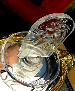 Coupelle baguier signée Lalique ondine en cristal Style Art Déco Rare