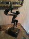 Danseuse Au Foulard Bronze Art Déco Signé L. Hermo