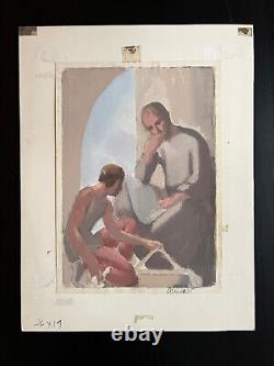 Dessin original Art Déco signé 1935 étude pour tableau ou vitrail