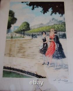 ESTAMPE originale CHARLES DANA GIBSON 1930 épreuve d'artiste 1/6 Art Déco cadre