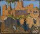 Fernand Lantoine(1876/78.1955), Ville Orientaliste Animée, Art-déco, Magreb, Afrique