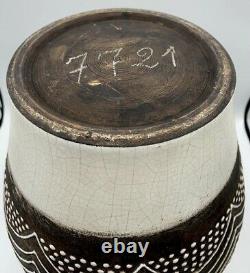 Gros vase art deco céramique émaillée non signé dlg de Jean Besnard
