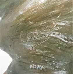 J Caussé, Buste De Femme, Bronze Signé, Art Nouveau, Fin XIXème Siècle
