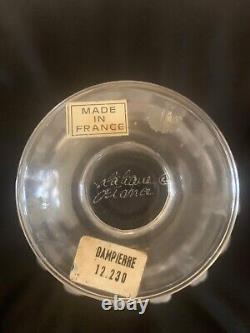 LALIQUE FRANCE, vase DAMPIERRE signé, avec étiquette, création 1948, cristal