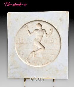 Lucien Gibert Sculpture Platre Atelier Projet Medaille Sportif Art Deco 1930