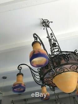 Lustre Art Deco Signe Muller Lampe French Applique Degue Viti Vini Caveau