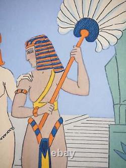 Maggy MONIER Art déco, La fille de Pharaon, Lithographie et pochoir signée