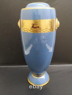 Magnifique vase Art deco 1940 signé Pinon Maurice Tours Hauteur 36 TBE