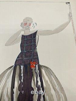 Mario Simon La pluie d'or. Pochoir Art déco. 1922
