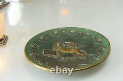 Plat en bronze Art Deco signé Max Le Verrier Lion Ailé de Venise