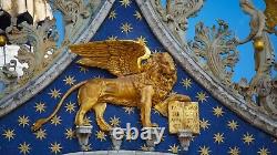 Plat en bronze Art Deco signé Max Le Verrier Lion Ailé de Venise