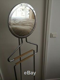 Porte habit métal miroir pour costume signé Jean Perzel design art déco
