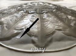 R. LALIQUE Plat en Verre ART DECO, signée et Numéroté Modèle PISSENLITS. 31cm