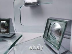 Rare modèle de porte serviette et savon signé VECA ITALY miroir sorcière intégré