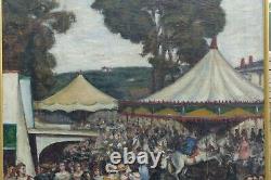 René THOMSEN (1897-1976). Fête foraine, manèges, Paris