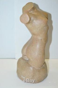 Sculpture Terre Cuite Art Deco Buste Feminin Signe R. Pollin Numerotee 1475