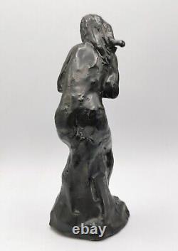 Sculpture Terre cuite Emaillée Femme Nue Signé Georges Regnault Art Déco 1930