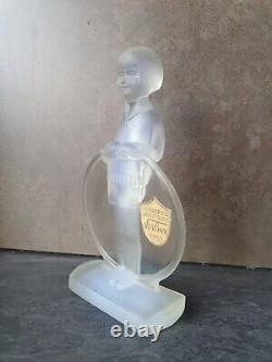 Sculpture statuette enfant en verre art deco 1930 signé REA era lalique sabino