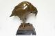 Statue Aigle Oiseau Animalier Style Art Deco Style Art Nouveau Bronze Massif Sig