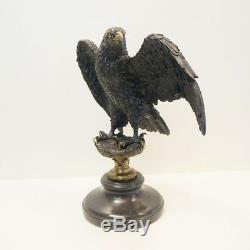 Statue Sculpture Aigle Oiseau Animalier Style Art Deco Style Art Nouveau Bronze 