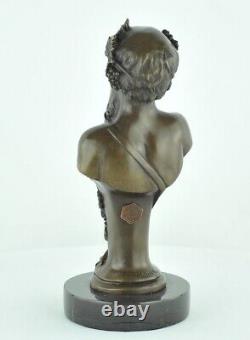 Statue Sculpture Bacchus Style Art Deco Style Art Nouveau Bronze massif Signe