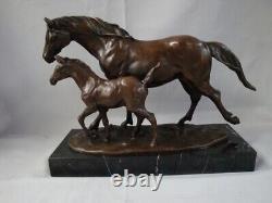 Statue Sculpture Cheval Poulain Animalier Style Art Deco Style Art Nouveau Bronz