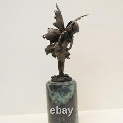 Statue Sculpture Elfe Fee Style Art Deco Style Art Nouveau Bronze massif Signe