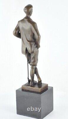 Statue Sculpture Golfeur Golf Style Art Deco Style Art Nouveau Bronze massif Sig