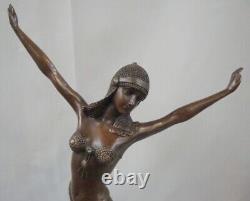 Statue Sculpture Palmyre Sexy Style Art Deco Style Art Nouveau Bronze massif Sig