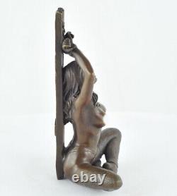 Statue Sculpture Pin-up Sexy Style Art Deco Style Art Nouveau Bronze massif Sign