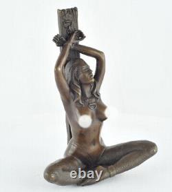 Statue Sculpture Pin-up Sexy Style Art Deco Style Art Nouveau Bronze massif Sign