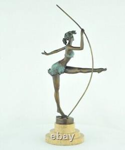 Statue Sculpture Sexy Style Art Deco Style Art Nouveau Bronze massif Signe