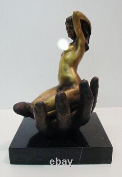 Statue en bronze Nue Pin-up Sexy Style Art Deco Style Art Nouveau Bronze Signe