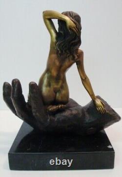 Statue en bronze Nue Pin-up Sexy Style Art Deco Style Art Nouveau Bronze Signe