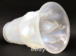 Sublime VASE OPALESCENT Art Déco PERRUCHES signé VERLUX No LALIQUE SABINO ETLING