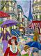 Tableau Peinture Kris Milvy Art Déco Jour De Pluie à Paris 54 X 73 Cm