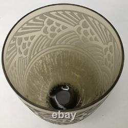 VASE DAUM signé gravé a l'acide époque art déco, antique vintage