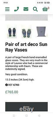 Vase Français Art Déco signé en partenariat avec Daum dans les années 30