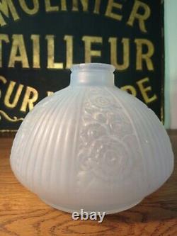 Vase oignon signé Etaleune paris art déco ancien pâte de verre