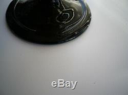 Vase schneider lava sur pied noir 1920/30 très bon état art déco signé 29cm