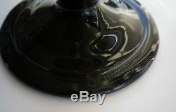 Vase schneider lava sur pied noir 1920/30 très bon état art déco signé 29cm